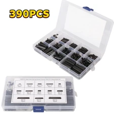 390 PC Roll Pin Assorted Sizes Set Tension Secure Spring Expansion Split Plastic