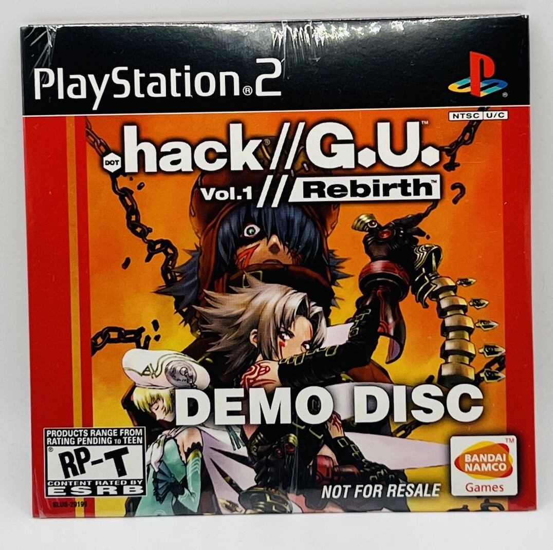 Sealed Dot hack G.U. Vol.1 Rebirth Playstation 2 DEMO DISC