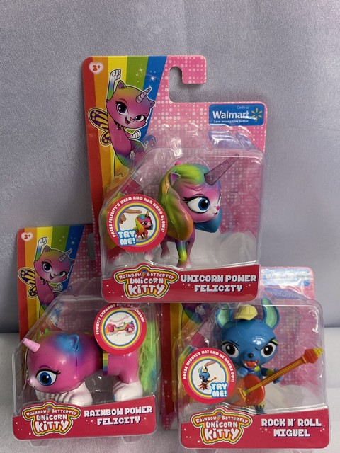 Rainbow Butterfly Unicorn Kitty's Set of 3 | eBay