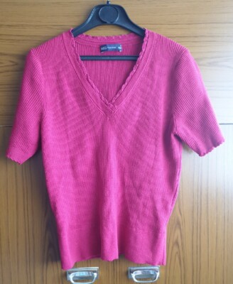 M&S Damen Kurzarm Pullover Größe 14 (B3)
