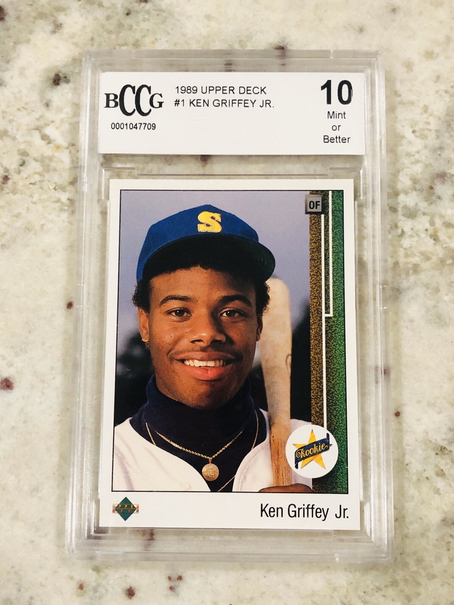 ken griffey jr rookie card graded 10 🔥 Upper Deck Ken Griffey Jr. Perfect BCCG Beckett 10 Graded Rookie New  Label