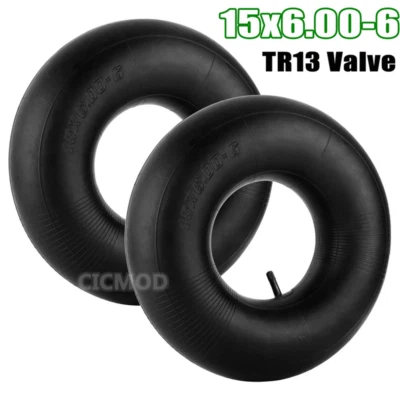CICMOD 2x Inner Tube 15x6-6 Innertube 15x6.00-6 Garden Ride On Lawn Mower 15 x 6.00 - 6
