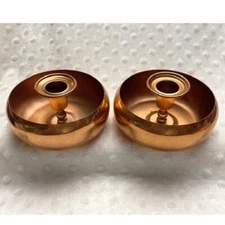 Vintage Coppercraft Guild Round Taper Candle Stick Holders (Set of 2)(1970s)