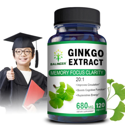 Ginkgo Biloba 680mg Kapseln, verbessern Gedächtnis, arbeiten und lernen effizienter
