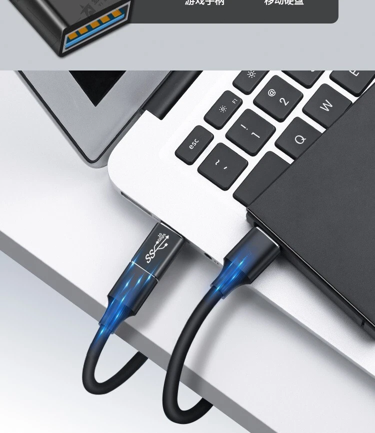 USB Type-C Male to Type-A Male Converter Type-C Male to USB3.0 Male Adapter - Image 4 of 4