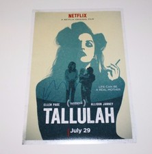 ACTOR ELLIOT ELLEN PAGE SIGNED TALLULAH 12x18 MOVIE POSTER PHOTO W/COA JUNO