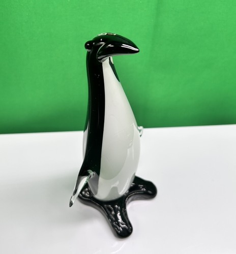 Vintage MURANO Large Tall Art Glass Penguin Vetri Di Figurine Italy Unique 9" - Picture 7 of 9