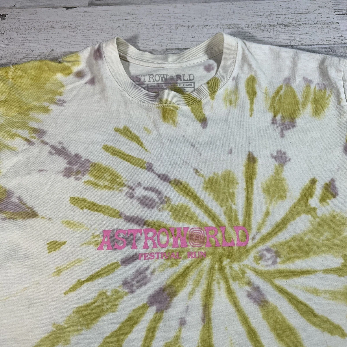 Travis scott astroworld festival run tie dye tee 2025
