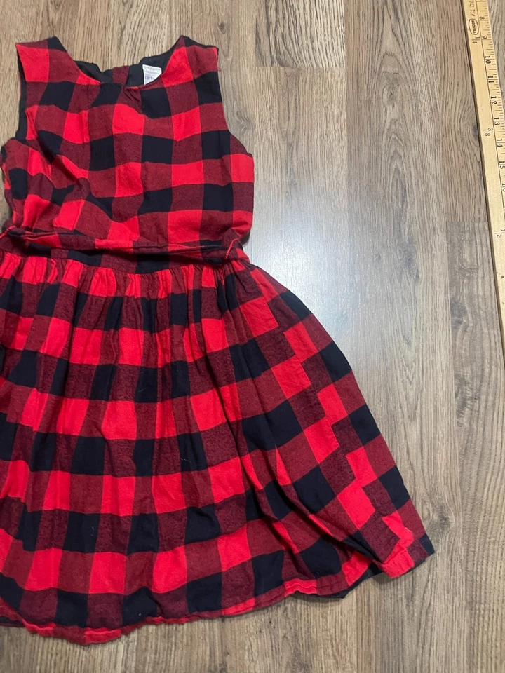 Carter's 连衣裙,女孩 6 码,黑色红色,布法罗,无袖 — 第 3/4 张图片