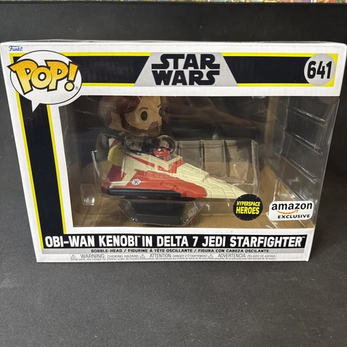 Funko Pop! Star Wars #641 Obi-Wan Kenobi Delta 7 Jedi Starfighter Exclusive