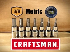 Craftsman Evolv 7 pc.  Metric MM Hex Bit 3/8" Drive Socket Set