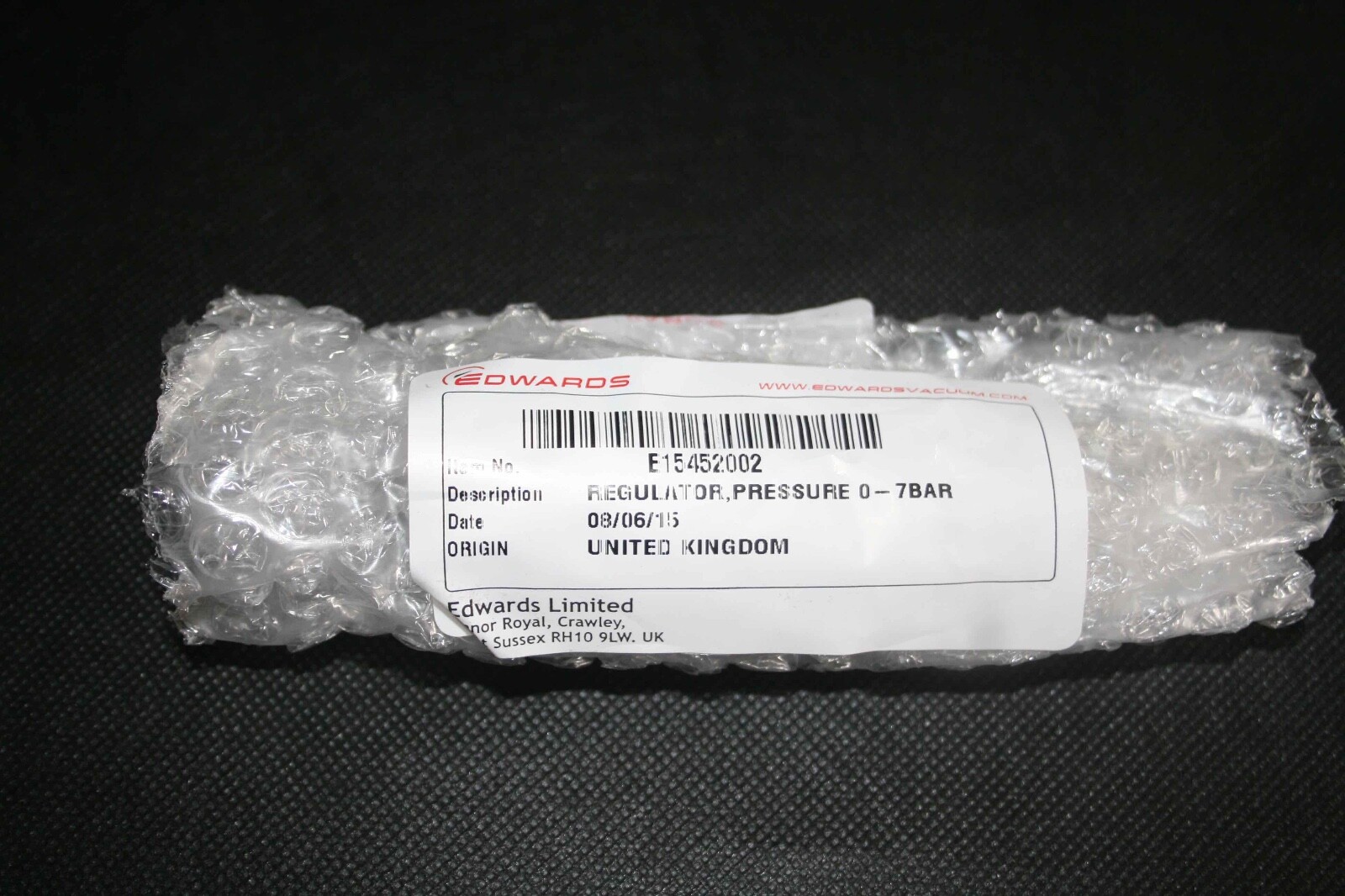EDWARDS VACUUM - Regulator Pressure 0-7 Bar - E15452002 LAB