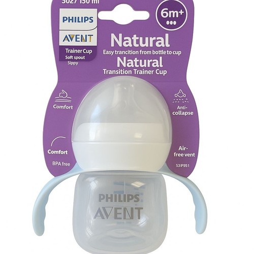 Avent Natural Trainer Sippy Cup 5oz with Natural Response Nipple & Soft Spout