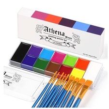 Athena Basic Face Body Paint Palette 12 Colors Oil-Based SFX Kit