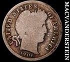 1906-D Barber Dime- Silver- Scarce Better Date No Reserve #J849