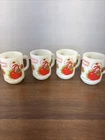 Strawberry Shortcake Vintage 1980 Set of 4 Milk Glass Coffee Mugs