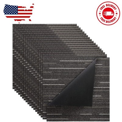 Reusable 24x24 Inch Carpet Tiles, 24 PCS Modular Square Rugs, Soft Padded ...