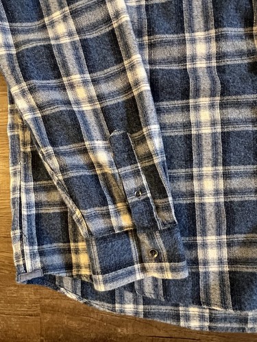 Flag & Anthem Herren XX-Large Langarm Flanellhemd blau kariert - Bild 3 von 6