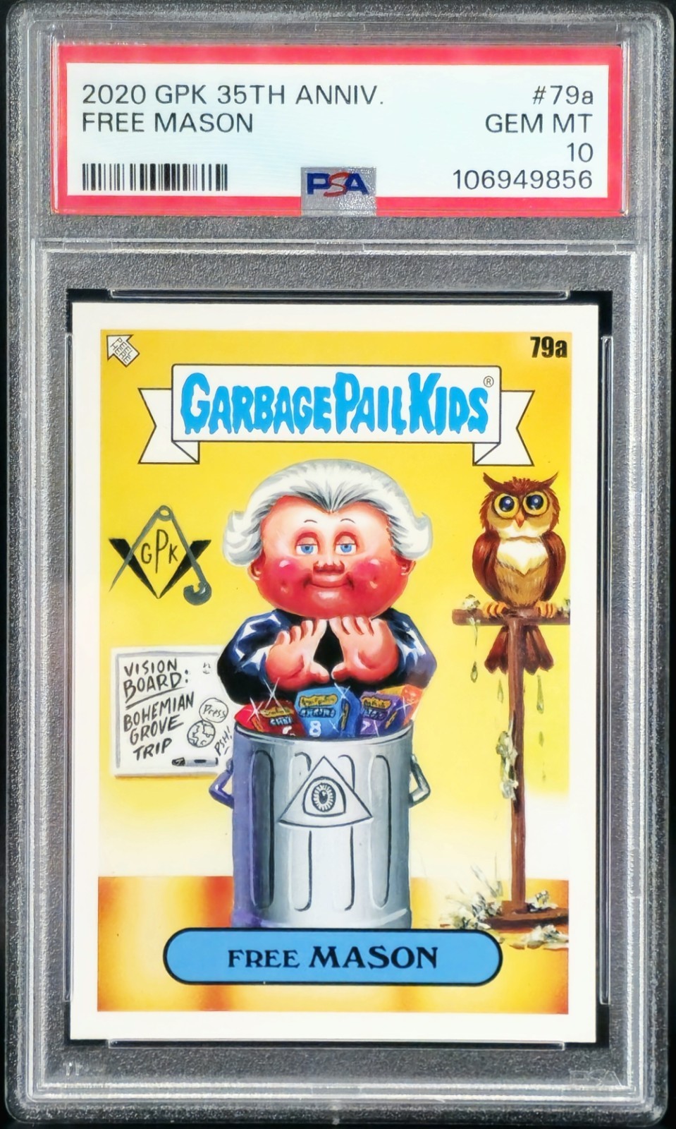 FREE MASON 2020 GARBAGE PAIL KIDS 35TH ANNIVERSARY #79a PSA 10 Gem Mint