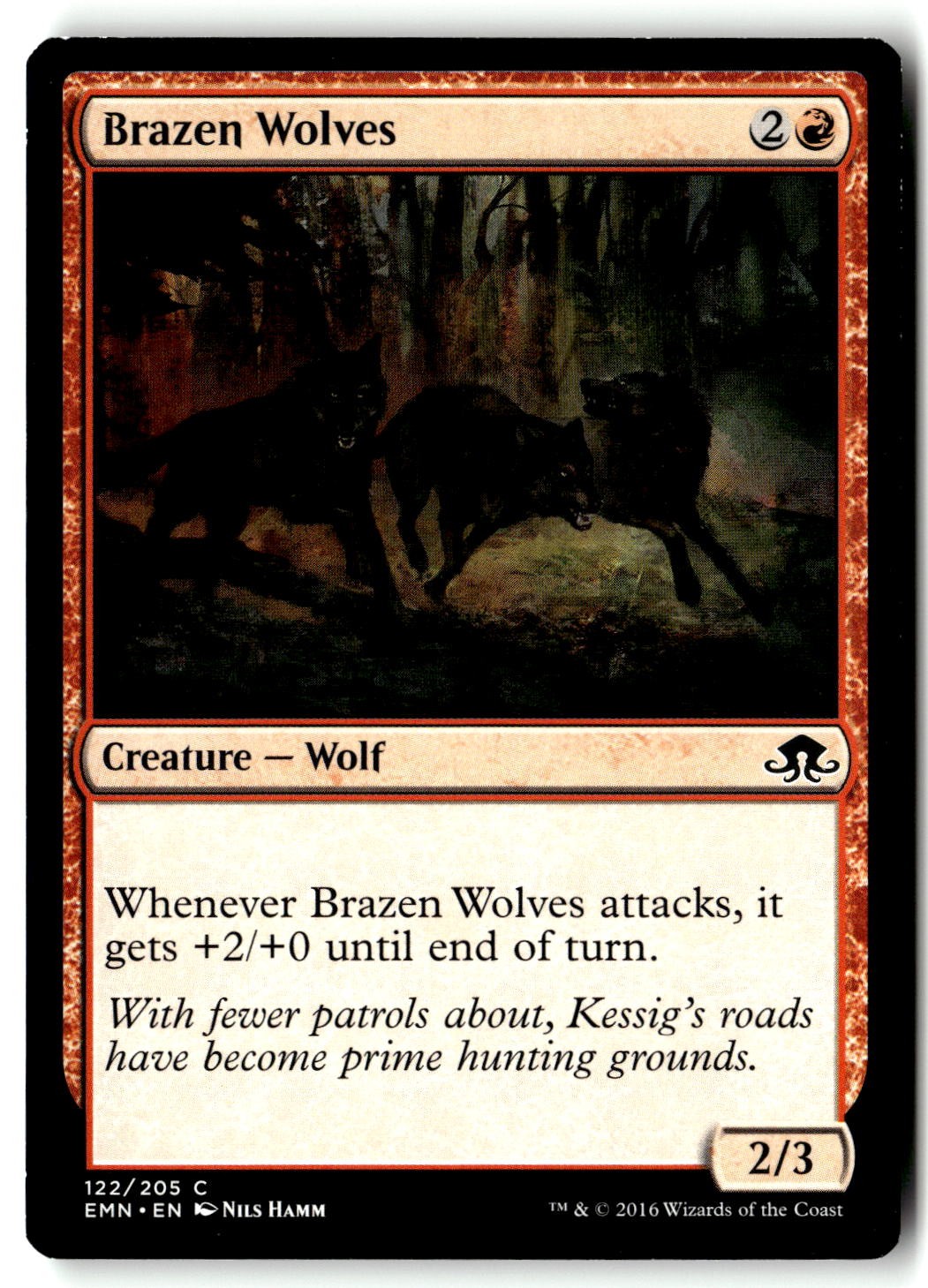 Brazen Wolves 122 Common Eldritch Moon Magic: The Gathering Near Mint