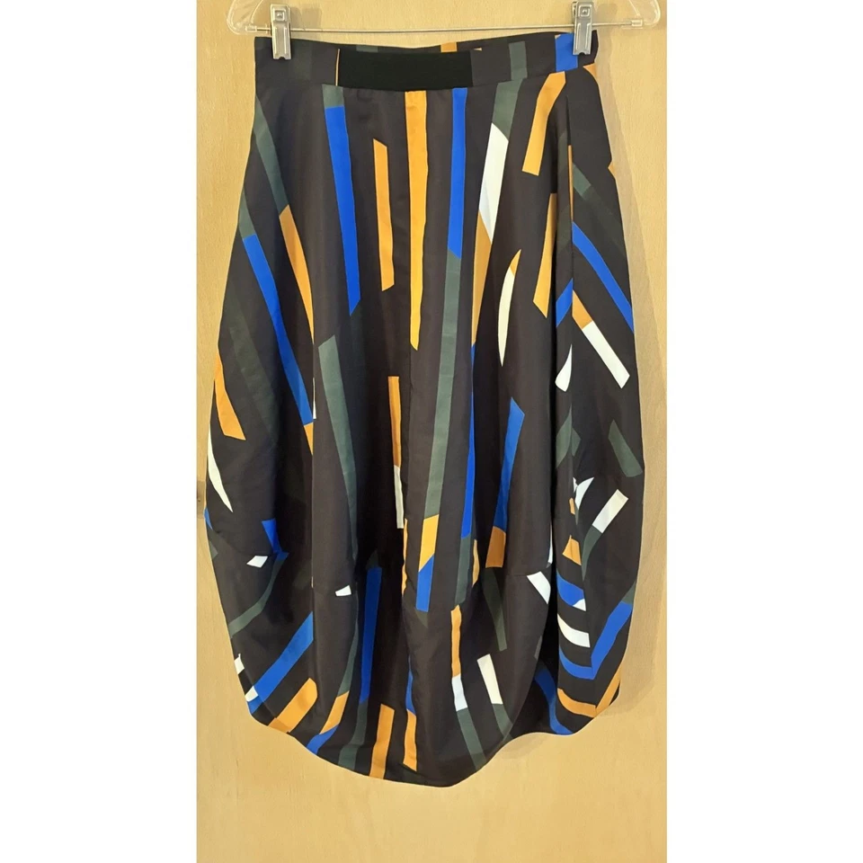 COS Smooth Printed Convex Striped Midi Skirt - EU 24/US 2 - Image 2 of 4