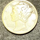1935 P  Mercury Dime circulated 90% Silver  Extra Fine XF