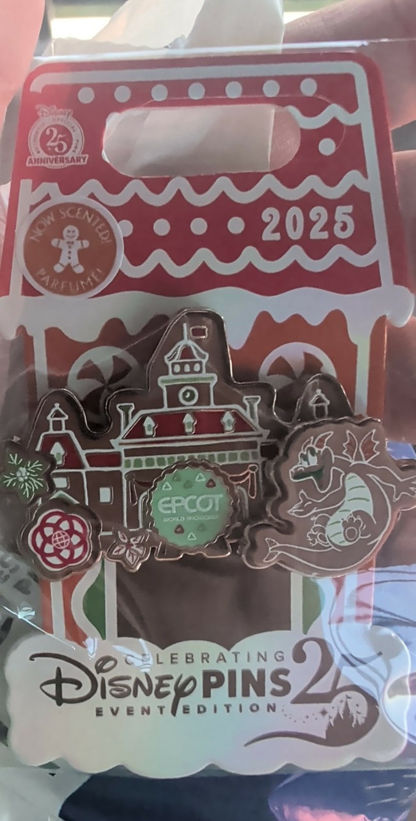 2025 Disney Parks Epcot Christmas Gingerbread Holiday Figment LE 3500 Pin
