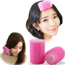 2PCS Double-Layer Bangs Hair Curlers Roller Hair Styling Tools Pink