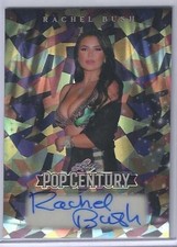 RACHEL BUSH Auto 2026 Leaf Pop Century Black Crystal 9/25 Bills Football Wife