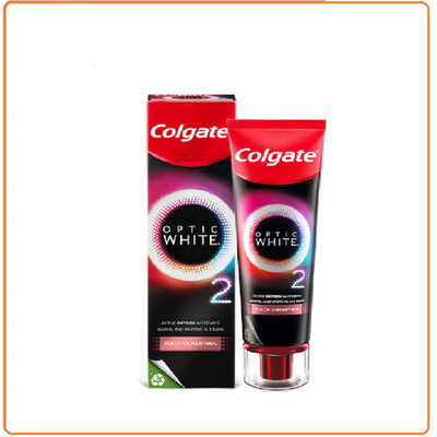 2 PCS COLGATE Optic White O2 Active Oxygen Whitening Toothpaste-85g