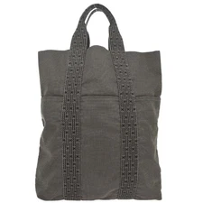 Hermes Gray Canvas Herline Cabas Tote Bag 154794
