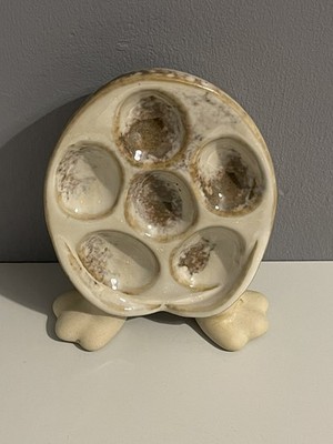 Vintage Teufel Eierhalter 6 Studiokeramik Ostern Entenfüße glasiert Kükenheber