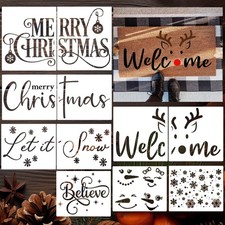 23.6 Inch Reusable Christmas Doormat Stencils For Painting Wood DIY Craft