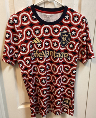 Real Salt Lake Adidas Lifevantage Shirt Adult Small Slim Fit Marvel Theme!