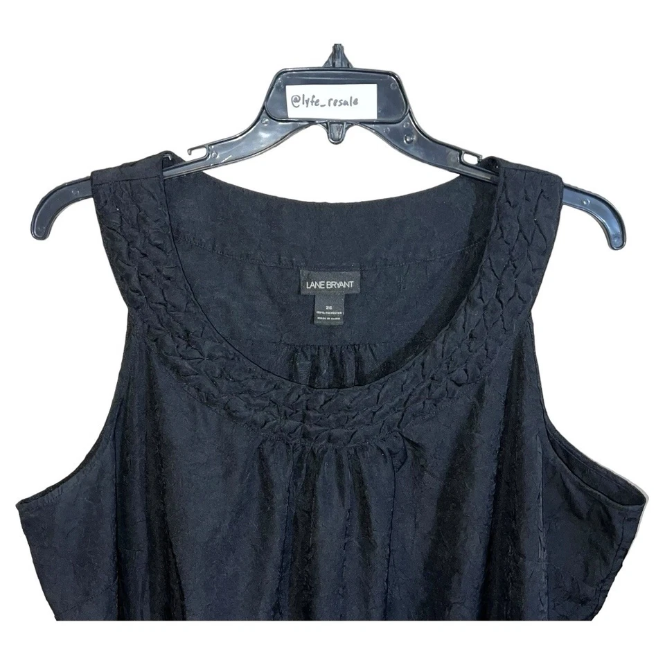 Camisa Lane Bryant para mujer talla 26 negra sin mangas Foto 2 de 4