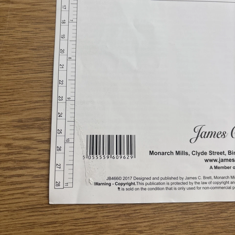 James C. Brett Childs Cardigan Harmony DK Knitting Pattern  JB466 Some Writing - Image 3 of 3