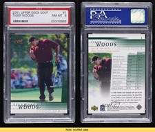 2001 Upper Deck Tiger Woods #1 PSA 8 Rookie RC