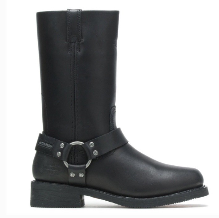 Harley Davidson Mens Size 9 Motorcycle Boots Black Leather Mega Harness 91345