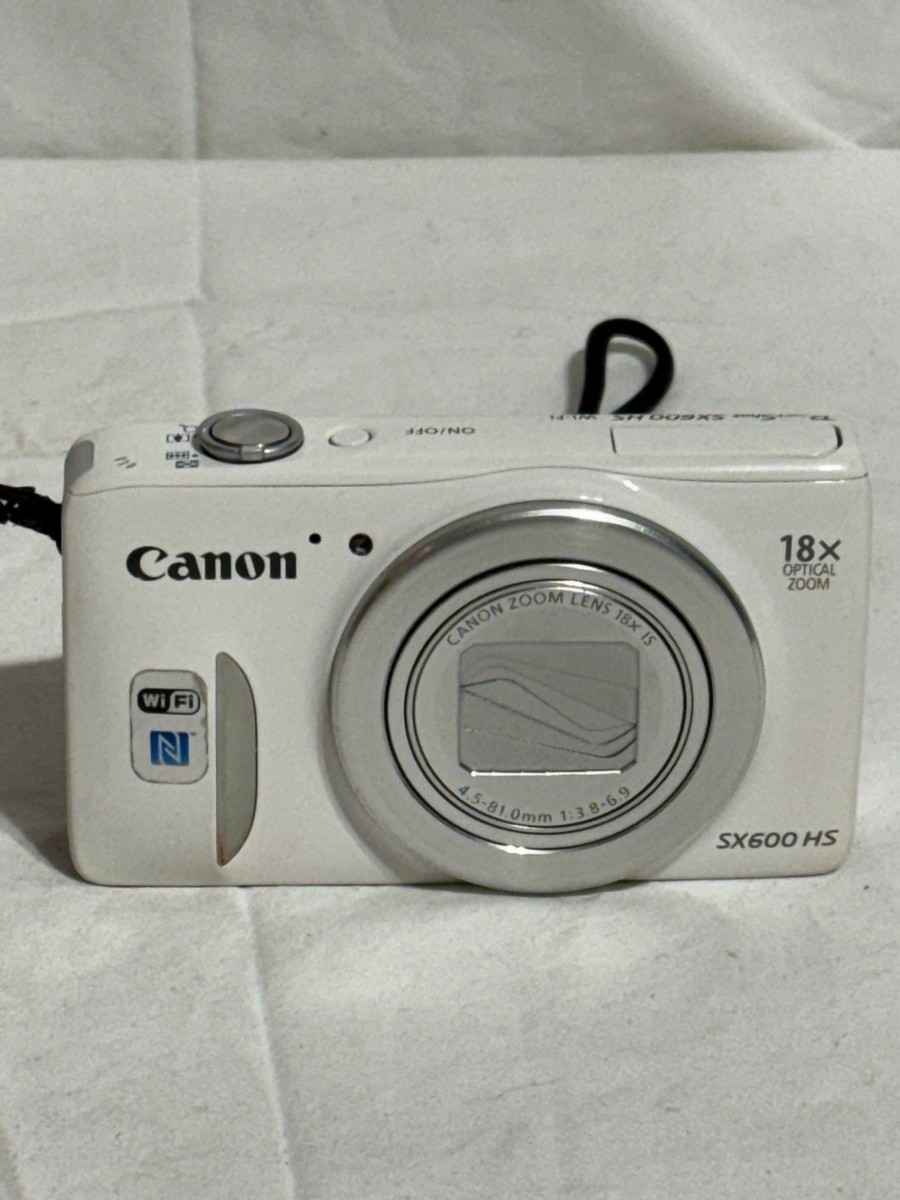 Canon PowerShot SX600 HS White Digital Camera - 16.1 MP 18x Zoom