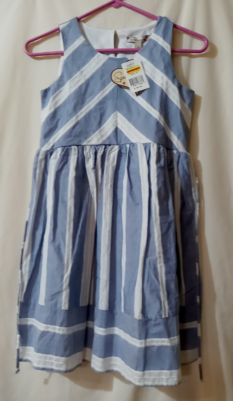 Speechless Girls Dress Sleeveless 10 Blue And White Nautical NWT