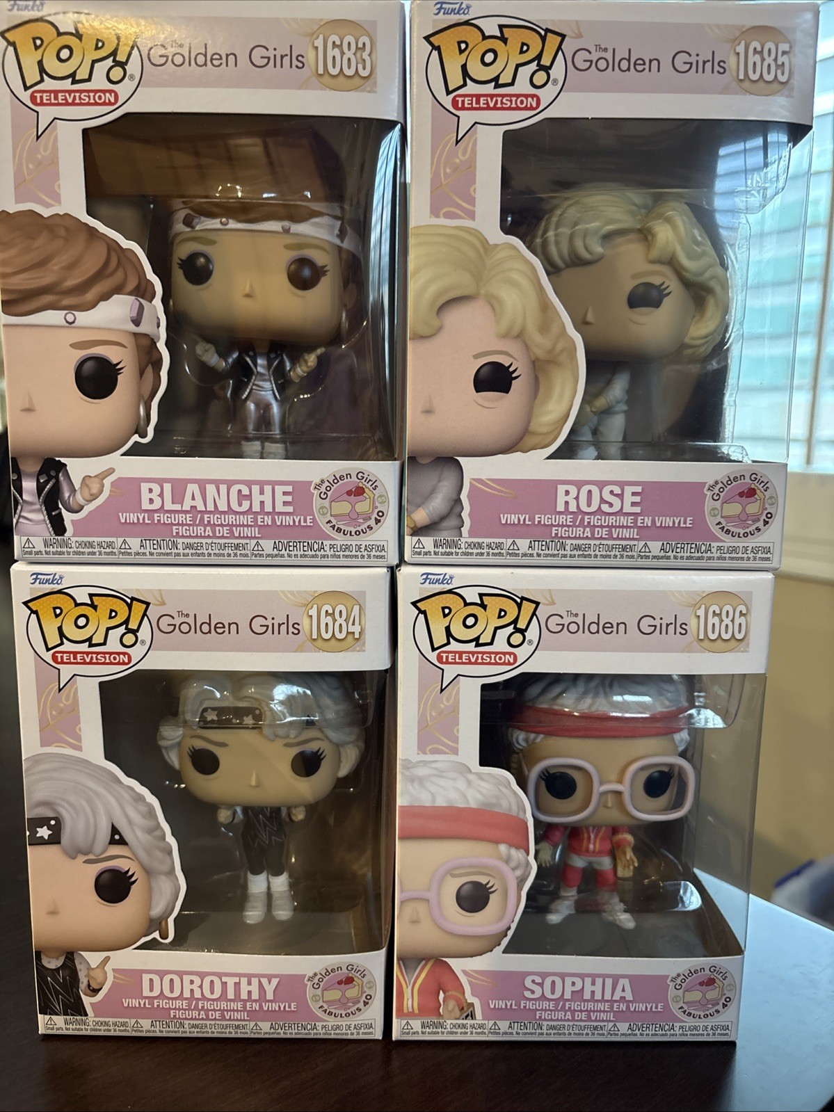 Golden Girls Funko Pop Fabulous 40 MINT W/Protectors Complet