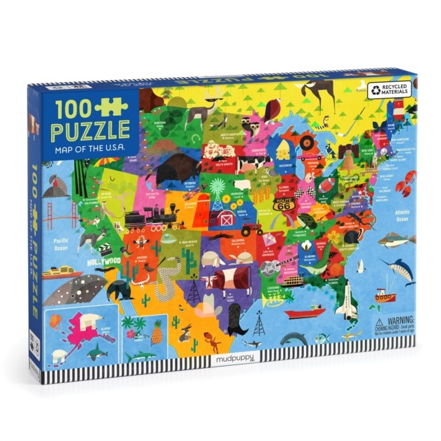 Map of the U.S.A. 100 Piece Puzzle - Image 2