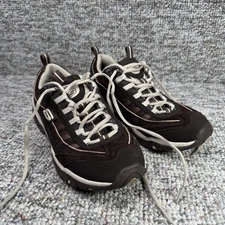 Skechers Womens Size 9 Casual Walking Shoes CHOC Lace Up Brown