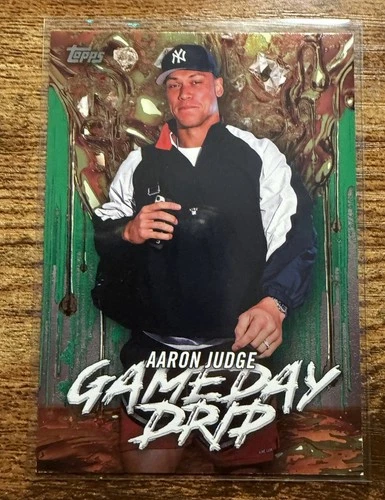 2026 Topps Series 1 Aaron Judge Card Gameday Drip Green Foil Parallel SP /99