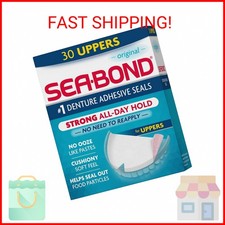 Denture Adhesive Seals for Upper Dentures - Zinc-Free, All-Day Hold