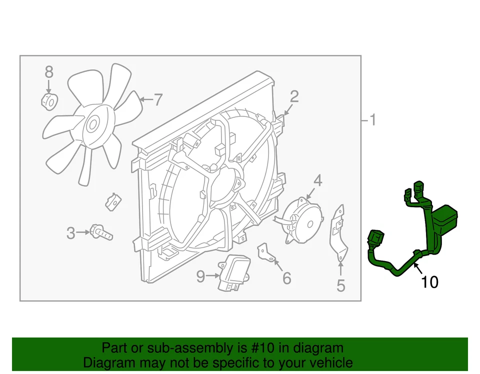 Arnés de cableado del motor del ventilador del radiador original Nissan Juke 27206-1KC0A Foto 3 de 3