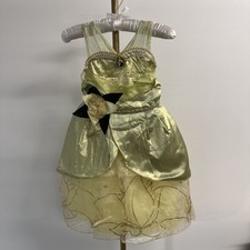 Disney Store Princess and the Frog Tiana Costume Green Dress Toddler Size 4