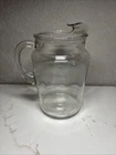 Vintage Anchor Hocking Clear Glass Pitcher Jug 9”