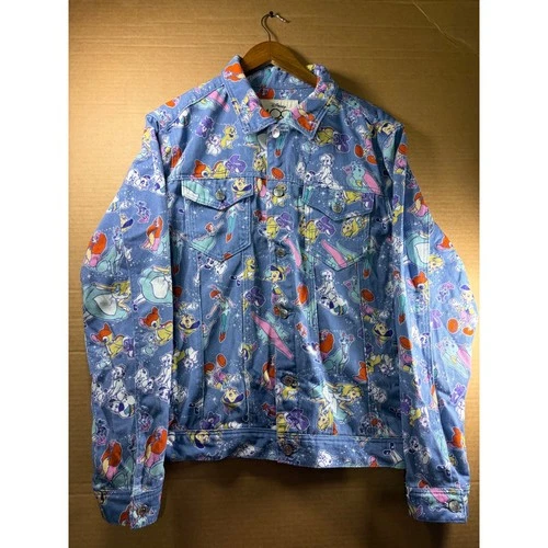 Cakeworthy Disney 100 Denim Jacket Unisex XL Blue Character Print - product listing photo