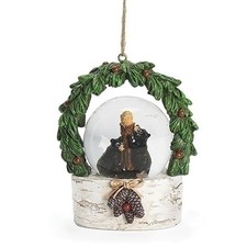 Bear Glitterdome Wreath Ornament